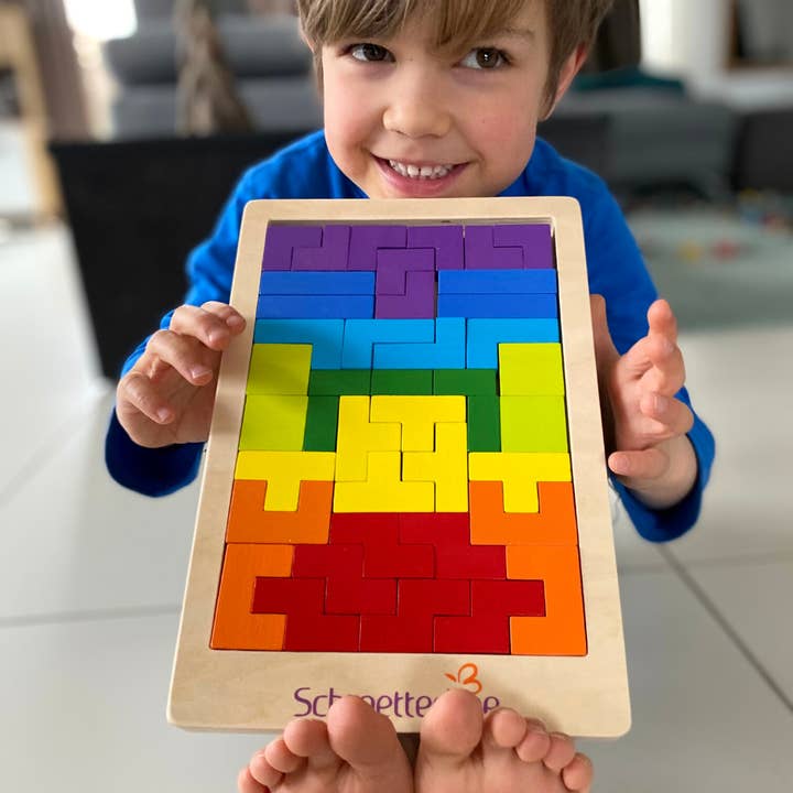 EXTASTICKS - Vendita all'ingrosso Puzzle - Bambini - Puzzle in legno Tetris Montessori, gioco STEM per allenare il cervello1