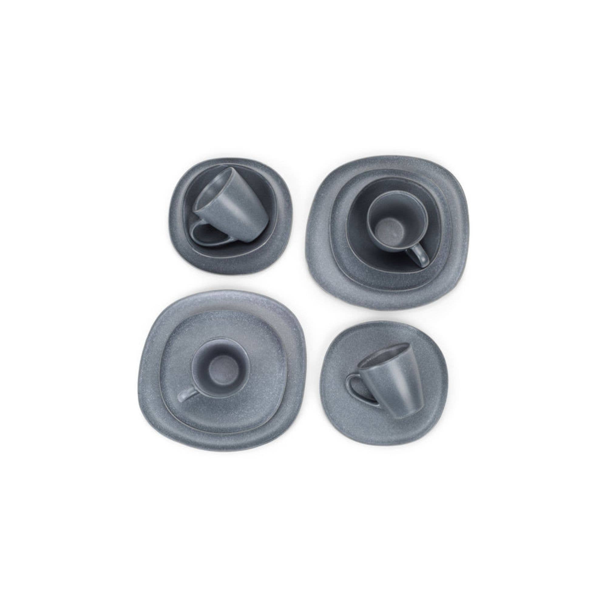 EAST AVENUE – Großhandel Essgeschirr-Set – 16-teiliges Tafelset Smooth Taubengrau3