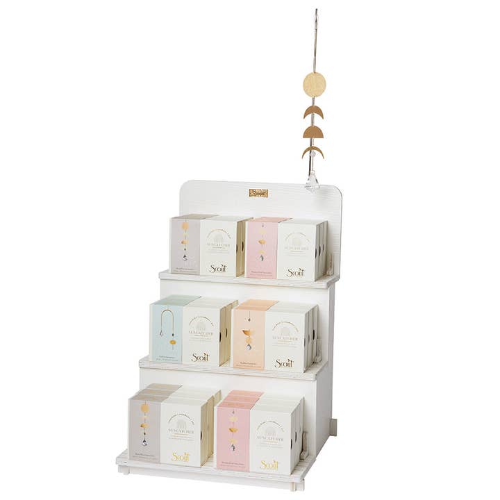 Wood Suncatcher/Carded Jewelry Display for wholesale by Scout Curated Wears