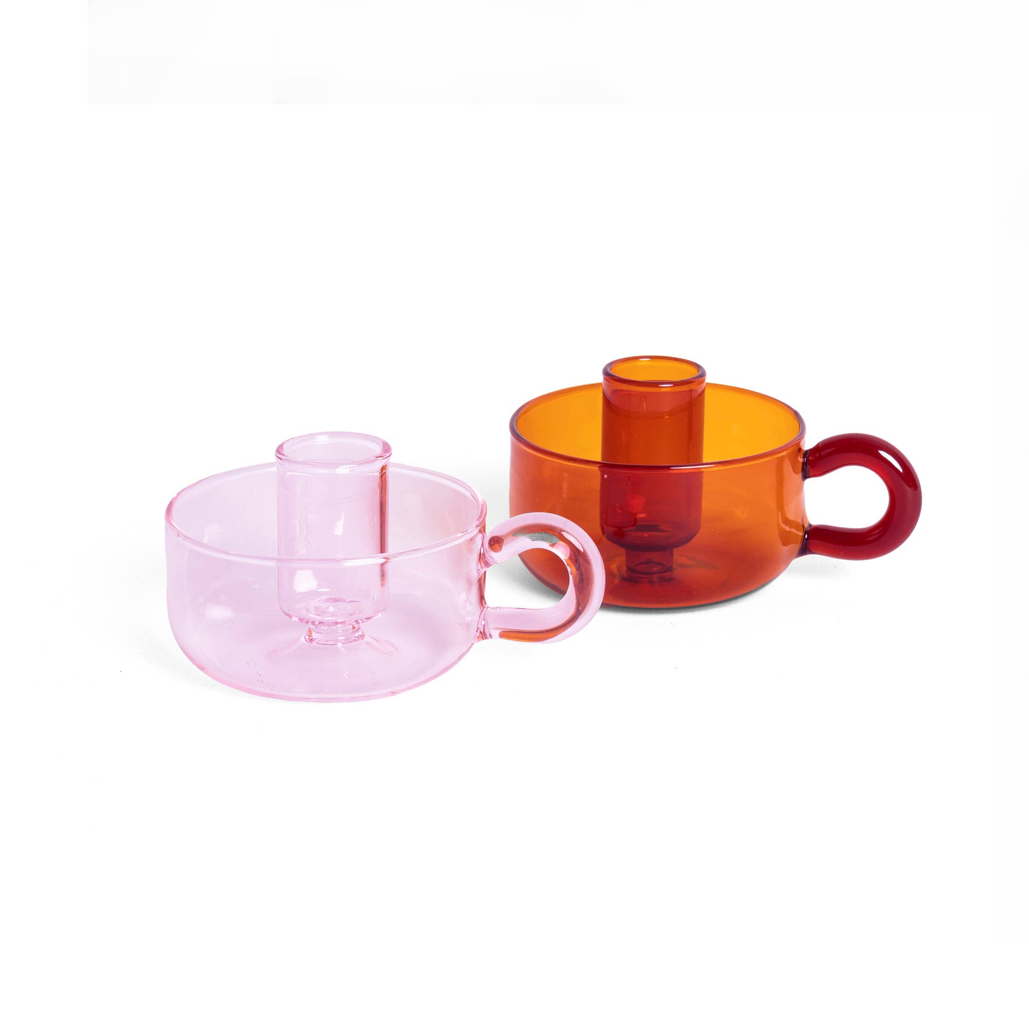 Helio Ferretti - Wholesale Candle Holder - PINK CRYSTAL s2 CLASSIC CANDLE HOLDER HF3