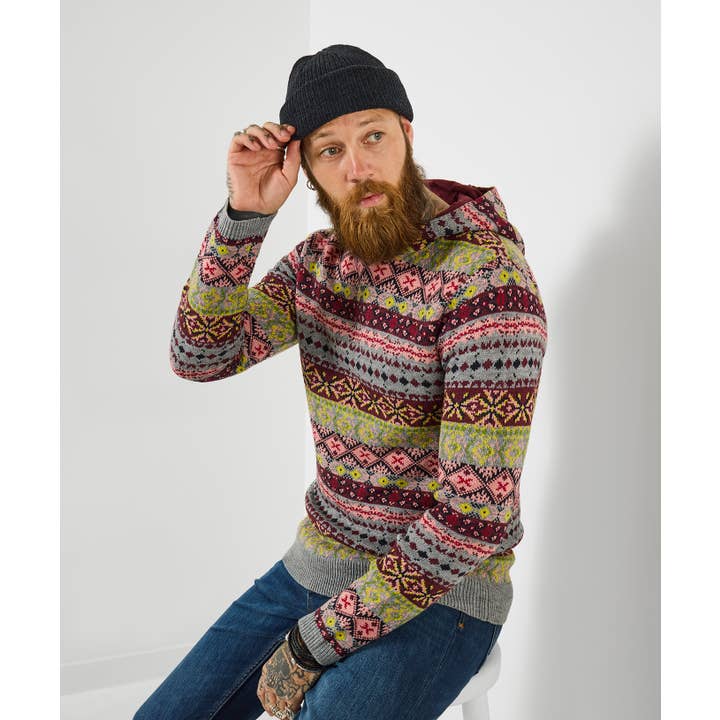 Fabulous Fairisle Hooded Knit for wholesale by Joe Browns