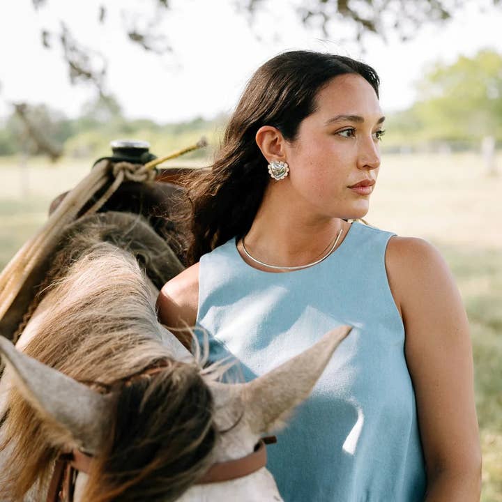 Noonday - Wholesale Stud/Post Earrings - Puffy Scalloped Heart Earrings2