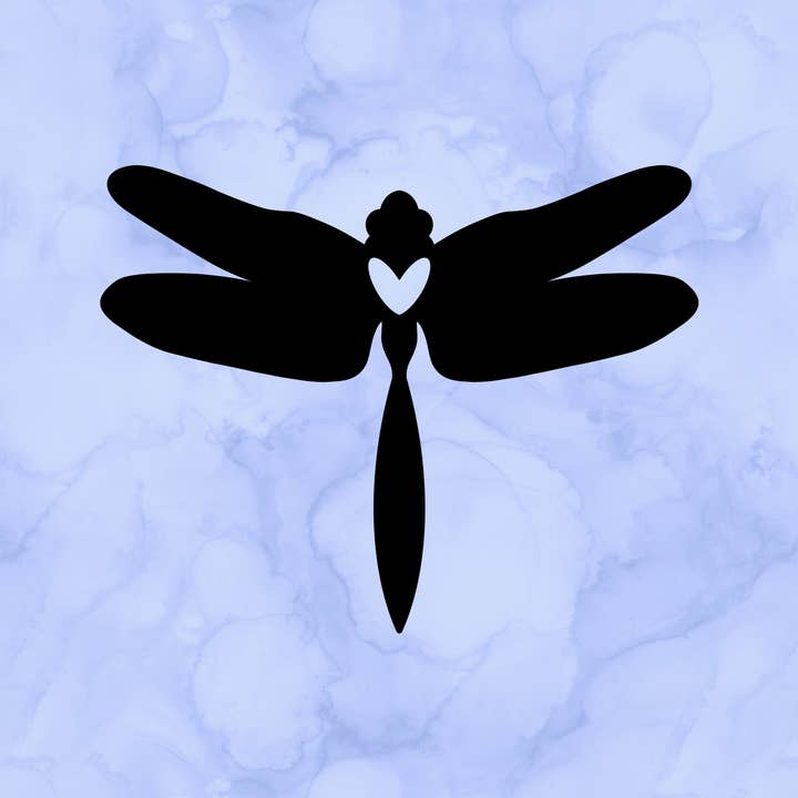 Dragonfly Heart Decal (2") for wholesale by Sticking with You