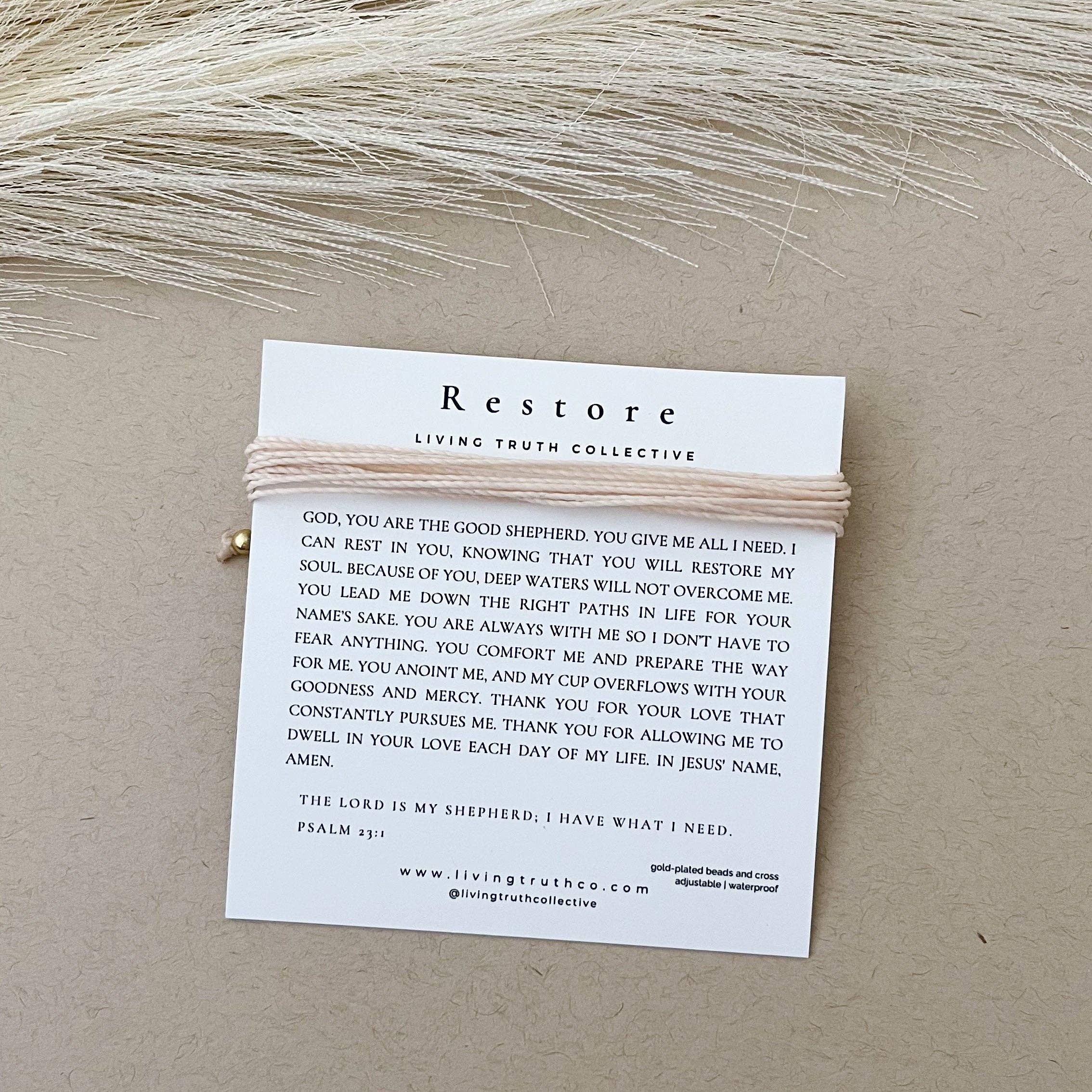 Living Truth Collective - Wholesale Woven/Braided Bracelet - Restore1