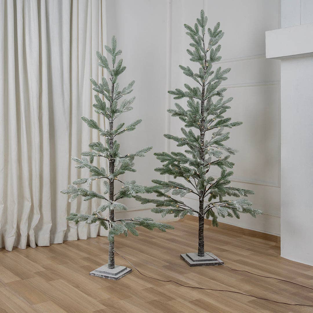 Joy By - Wholesale Artificial Christmas Tree - Flocked Flocked Porch Tree with LED Lights0