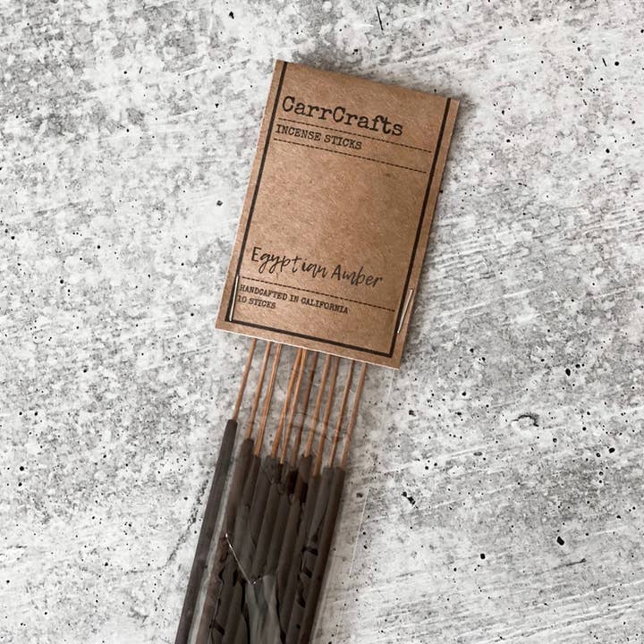 Bâtonnets d'encens en ambre égyptien pour la vente par CarrCrafts Home and Body