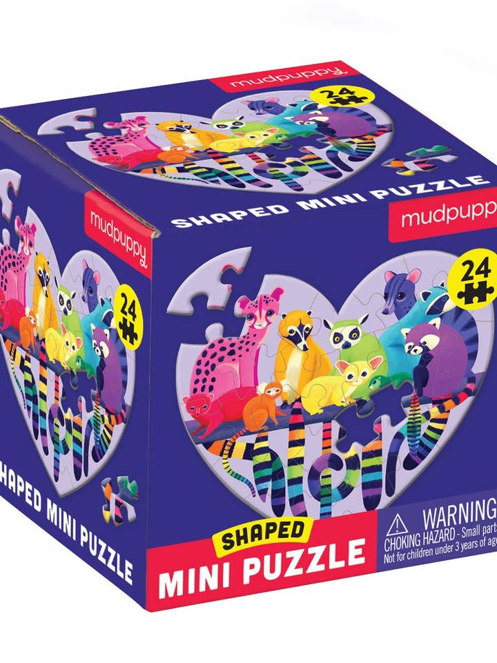 Love in the Wild 24 Piece Shaped Mini Puzzle for wholesale by Chronicle Books
