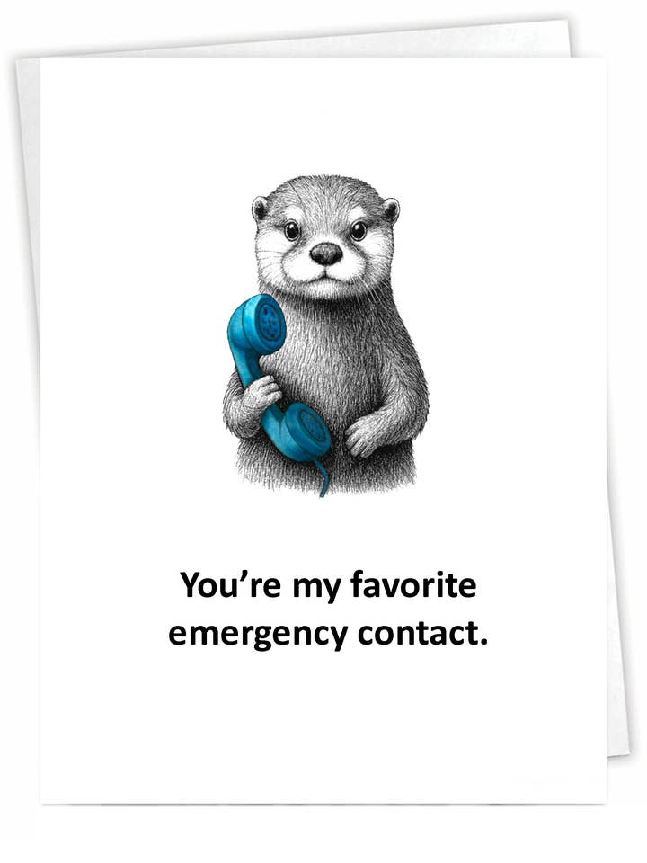 Sjove kærlighedskort - Odderkontakt - Blank indeni for engroshandel hos Blue Spark Card Co