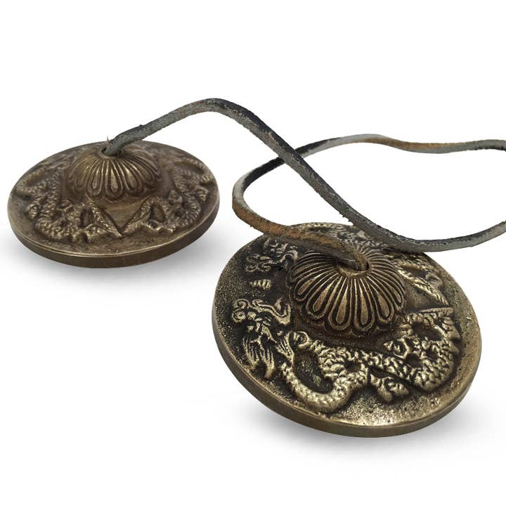 Ting-Sa Bell Dragon/Tibetan Signs Large for wholesale by Green Tree