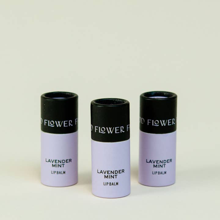 Good Flower Farm - Wholesale Lip Balm - Lavender Mint Organic Lip Balm / 0.3 oz Biodegradable Tube