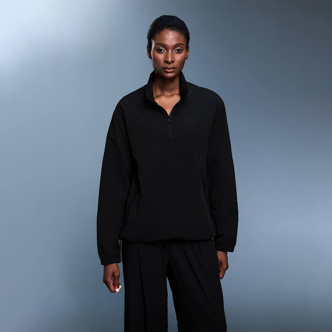 Sodalemon - Wholesale Athletic Jacket - Women's - Women Stand Collar Half Zip Workout Long Sleeve Jacket3