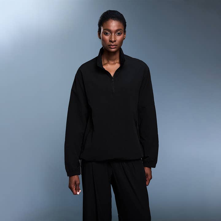 Sodalemon - Wholesale Athletic Jacket - Women's - Women Stand Collar Half Zip Workout Long Sleeve Jacket3