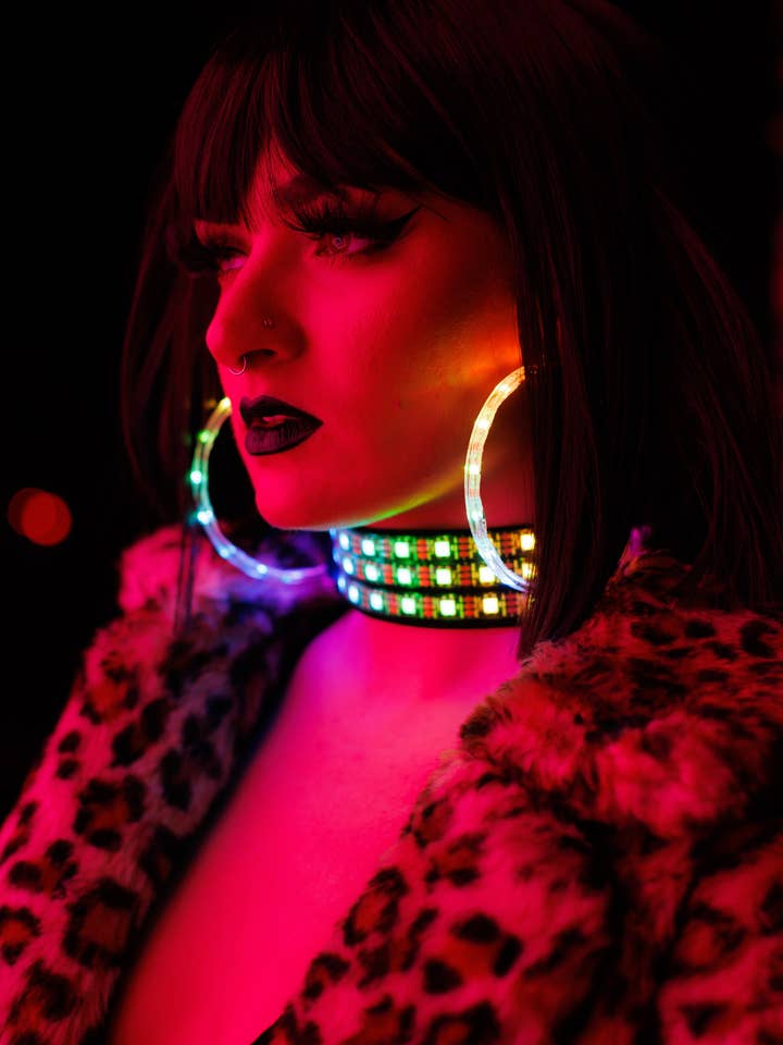 LED Clip-on Hoop Earrings for wholesale by Cosmic Accents