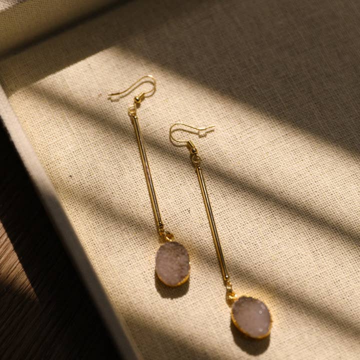 Leto Accessories - Wholesale Dangle earrings - Crystal Gemstone Drop Statement Earrings8