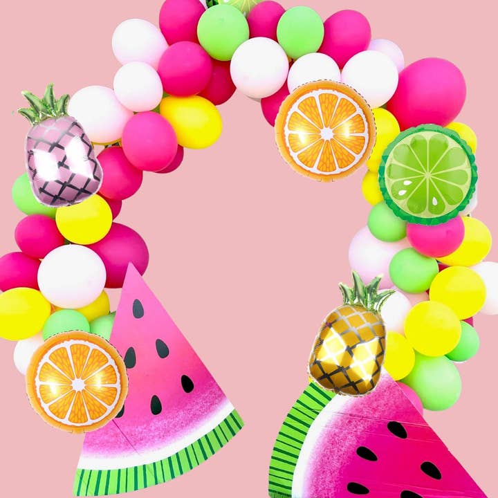 Ellie's Party Supply - Wholesale Balloon - Tropical Orange Slice Mylar Foil Balloon (18 Inches)