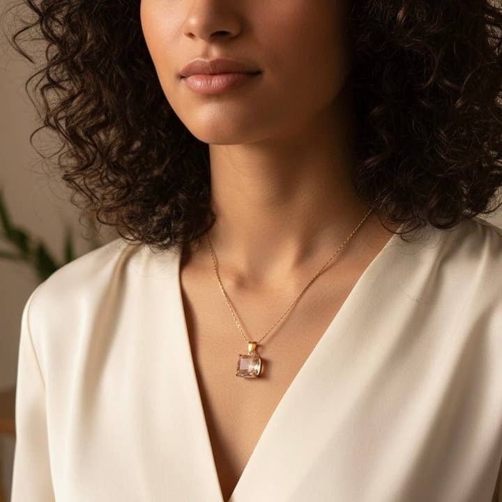 INCANTO NECKLACE - Necklace with Glass Pendant for wholesale by DUESTELLE ITALIA