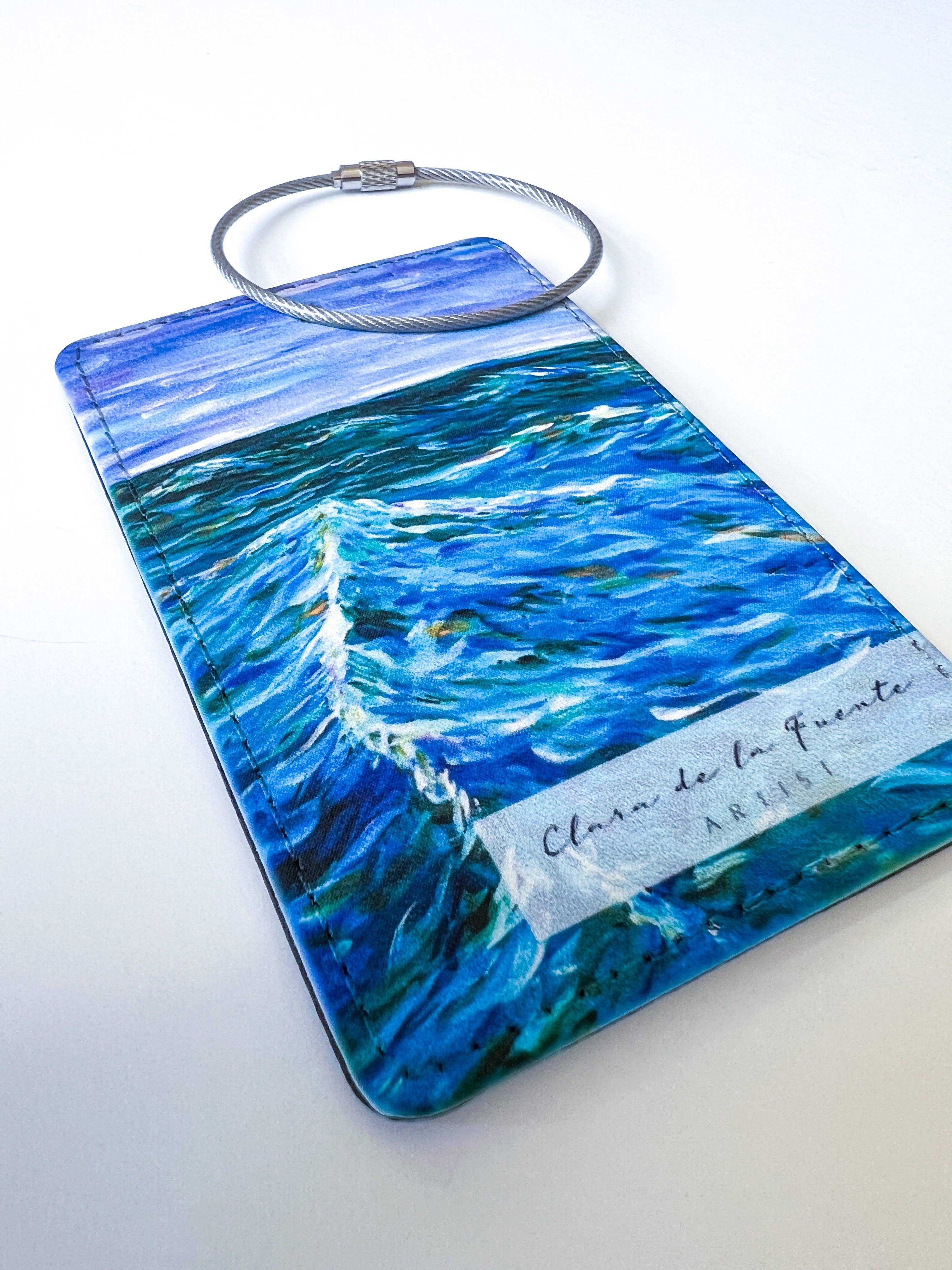 Clara de la Fuente Artist - Wholesale Luggage Tag - Colorful Sea Water Waves  Luggage Tag. Lake Michigan.Premium5