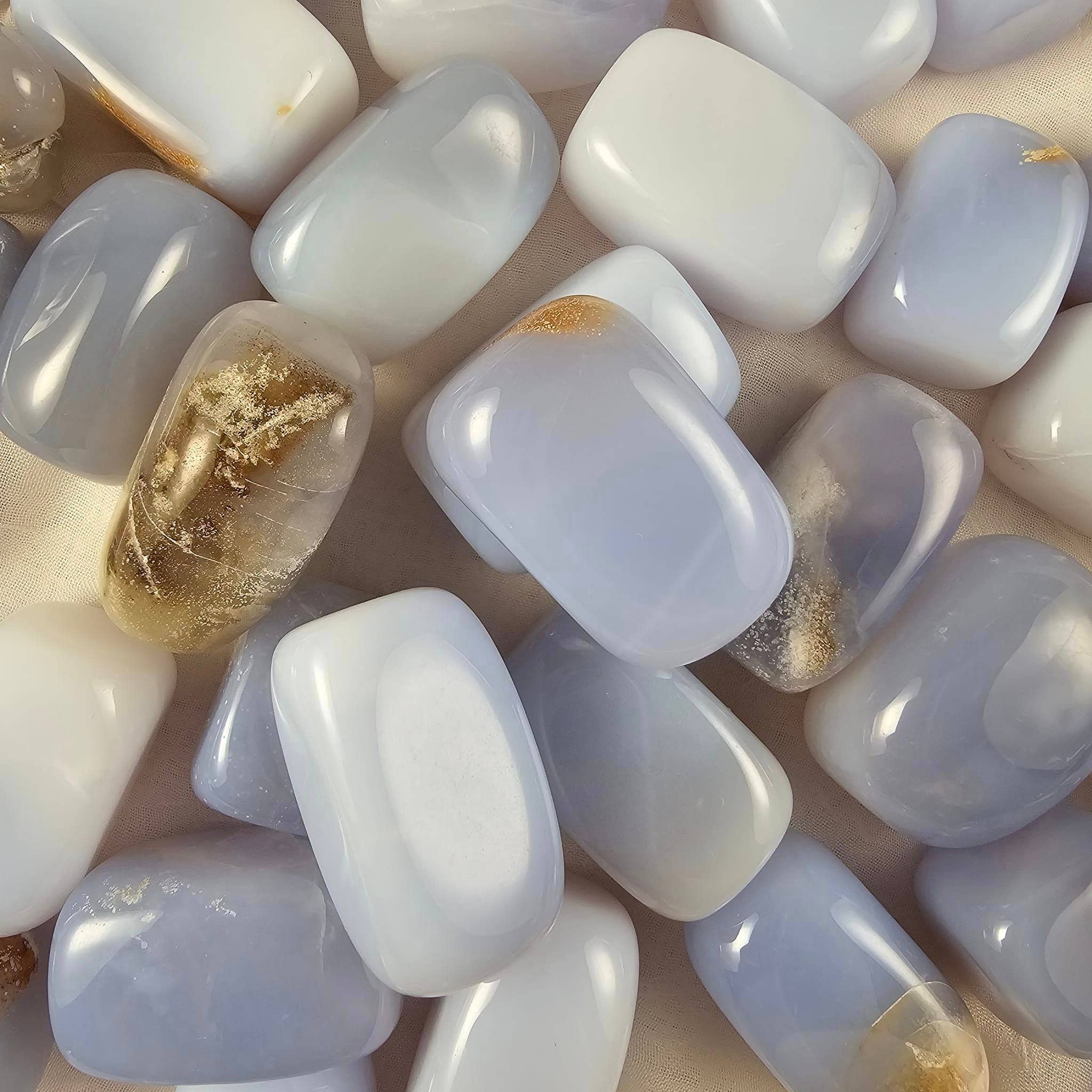 Aquamarine Daydream Wholesale - Wholesale Spiritual Stone/Crystal - 1 Kilo Blue Chalcedony Cube Tumbles ~ Bulk Crystals2