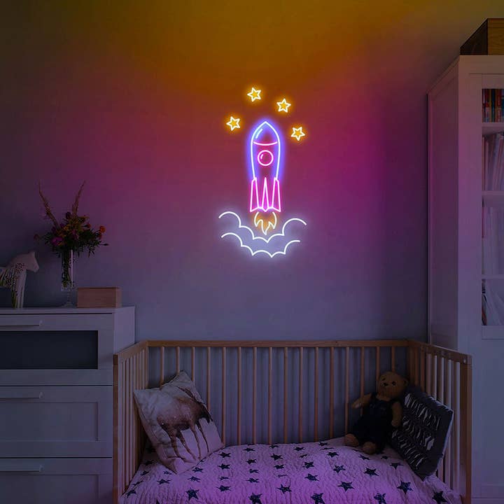 Rocket Cosmic Leuchtreklame für den Großhandel von Aoos Custom