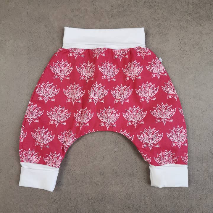 Lotus fuchsia harem pants for wholesale by Eugénie Design