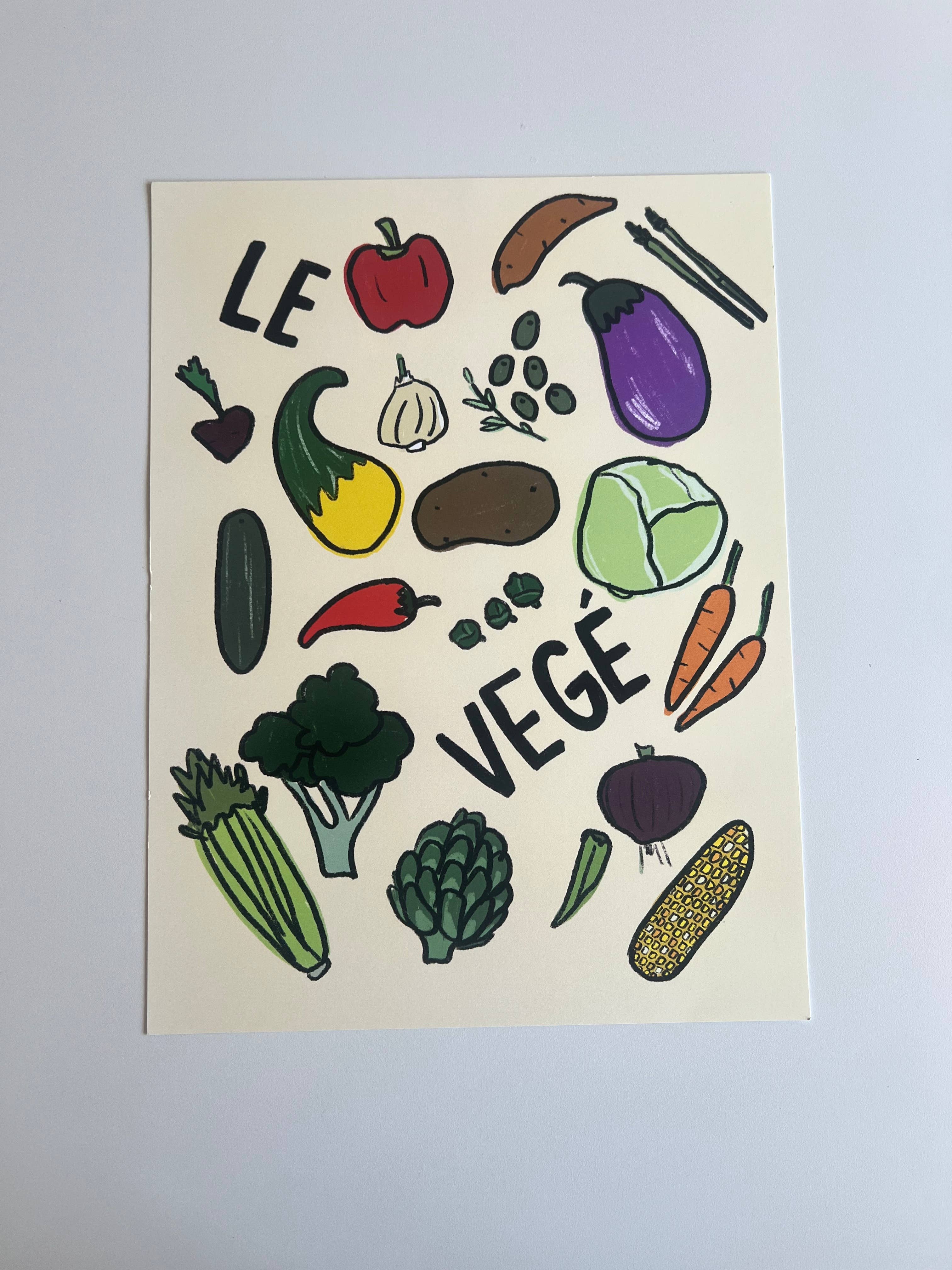 Lydia Writes Good - Wholesale Art print - LE FRUIT & LE VEGE | print, typography, illustration7