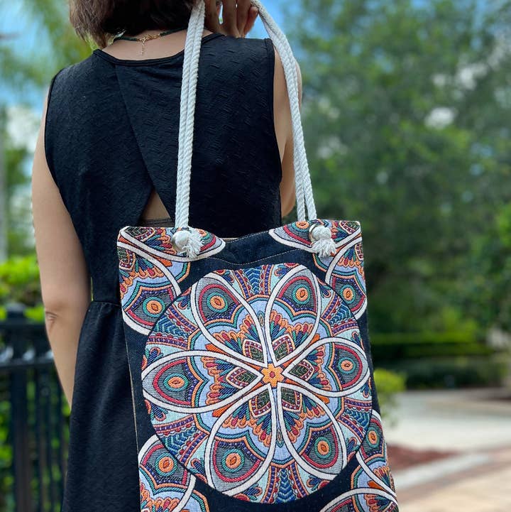 Umays Boho - Wholesale Tote Bag - Women's - Tapestry Style Shoulder Bag, Fabric Beach Bag, Tote Bag0