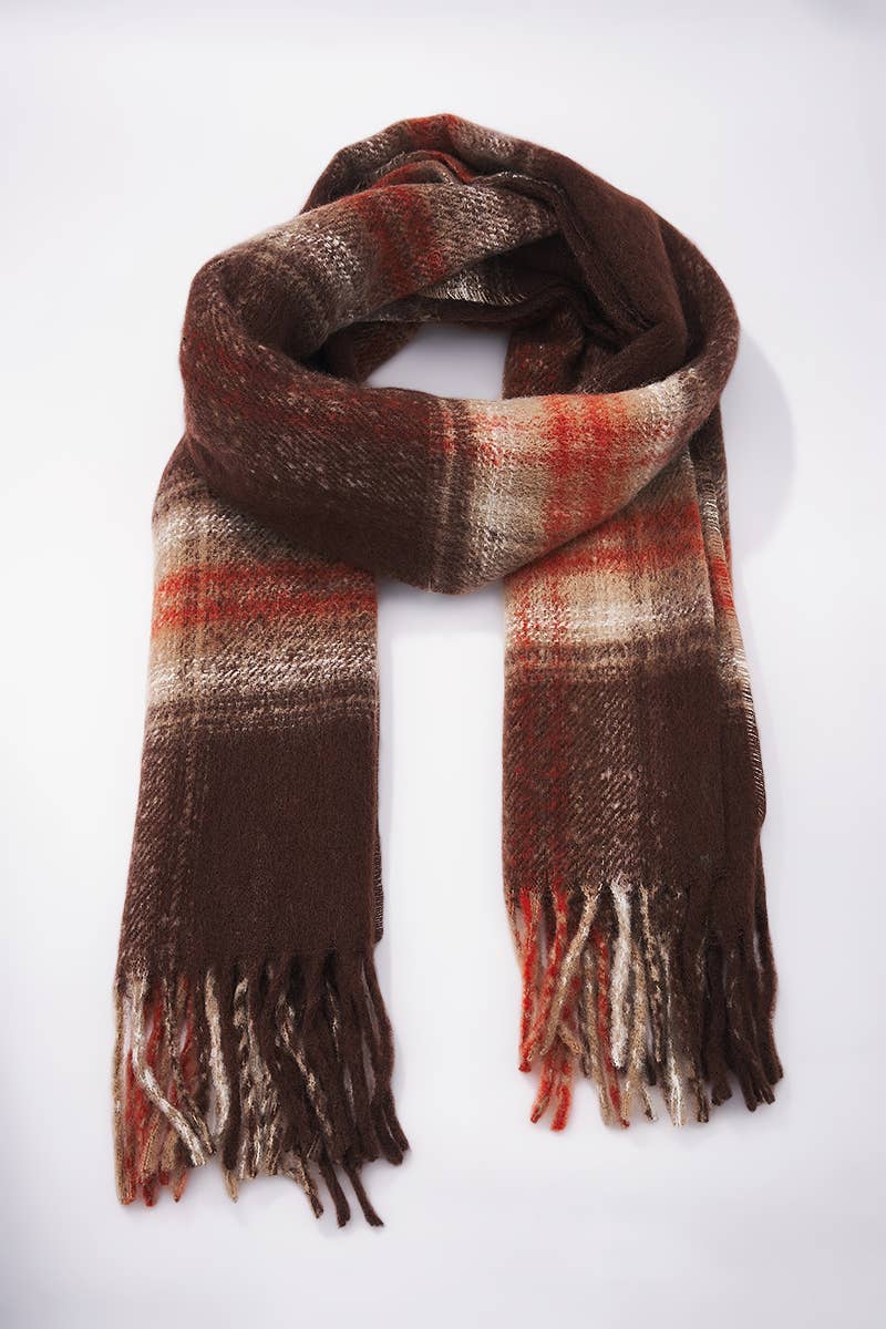 BYREN | ÉLINE L'ATELIER – wholesale Halsduk - Dam – Rutig ullhalsduk FL211DF5