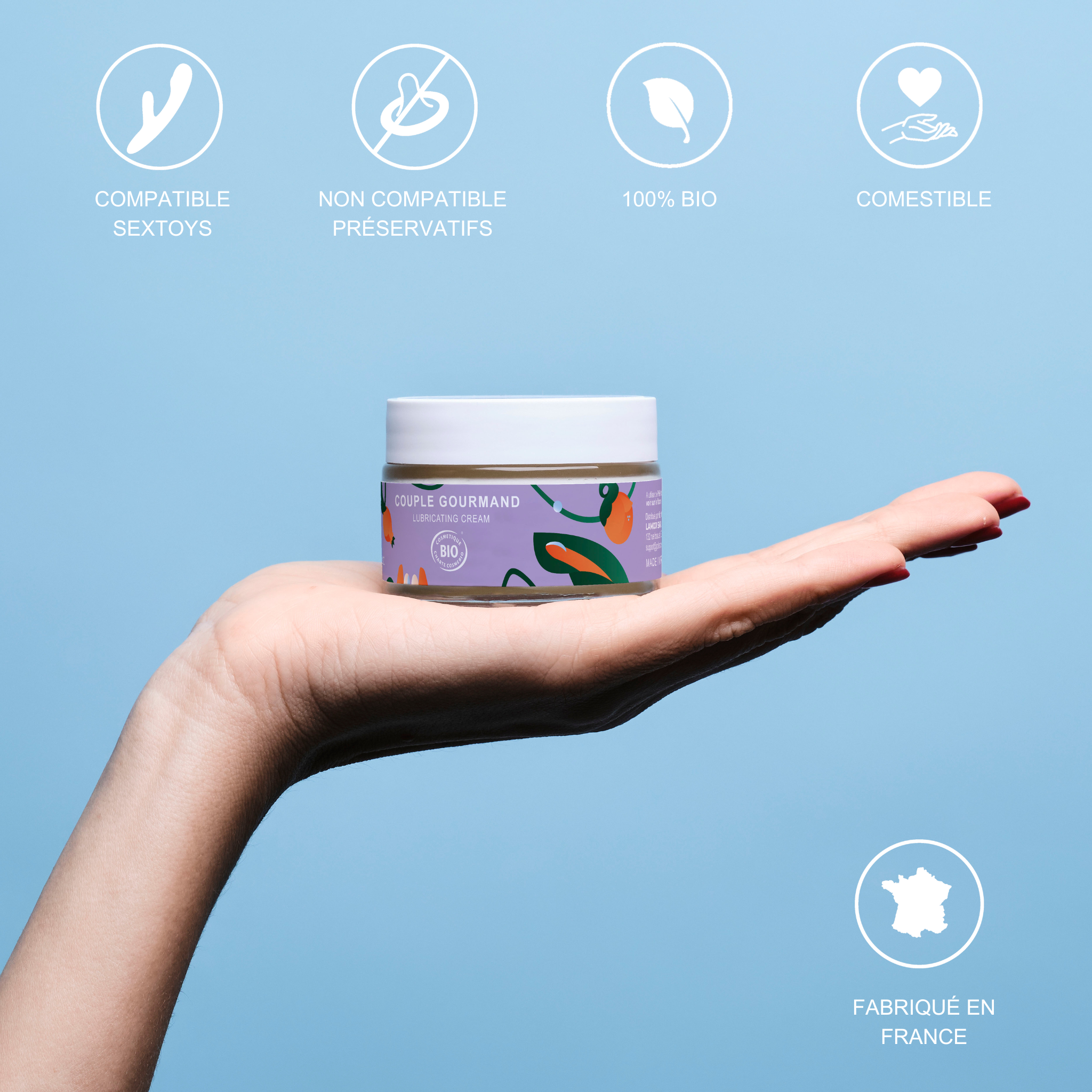 GOLIATE – Engroshandel Intimglidemiddel – "Couple gourmand" 2i1 - Spiselig massageolie og glidecreme6