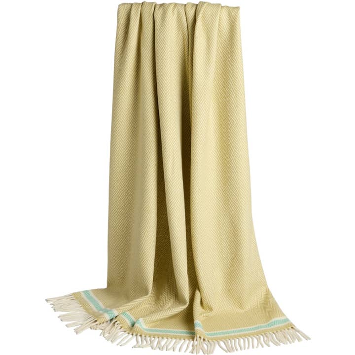 Foxford Zilveren Strand Kasjmier en Lamswol Deken voor wholesale door FOXFORD