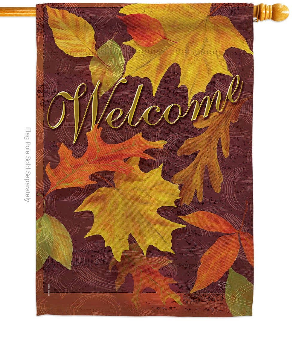 Two Group Flag Co - Wholesale Flag - Fall Leaves Falltime Harvest Autumn Decor Flag1