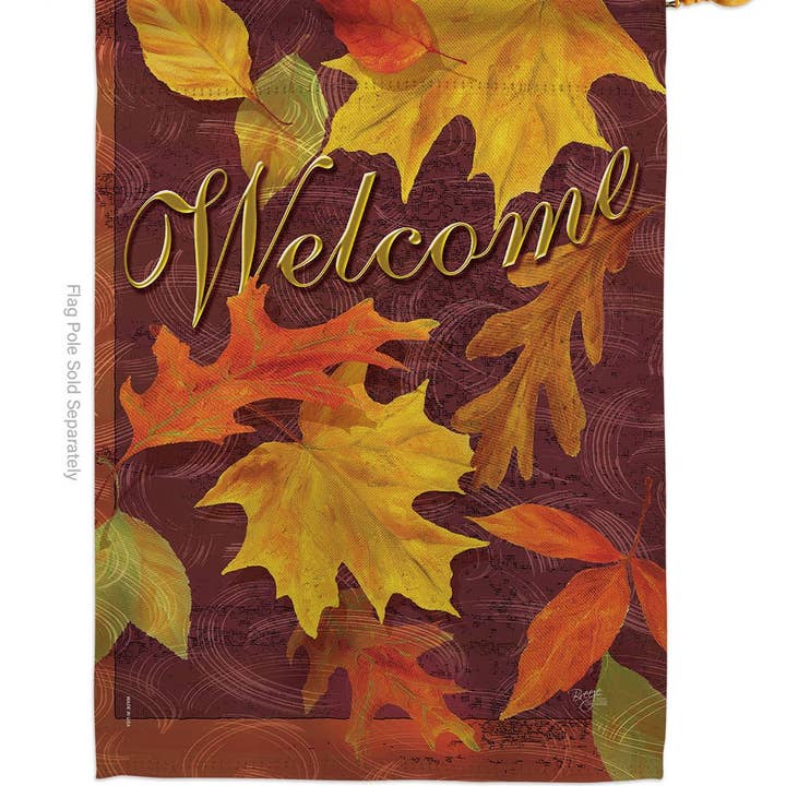 Two Group Flag Co - Wholesale Flag - Fall Leaves Falltime Harvest Autumn Decor Flag1