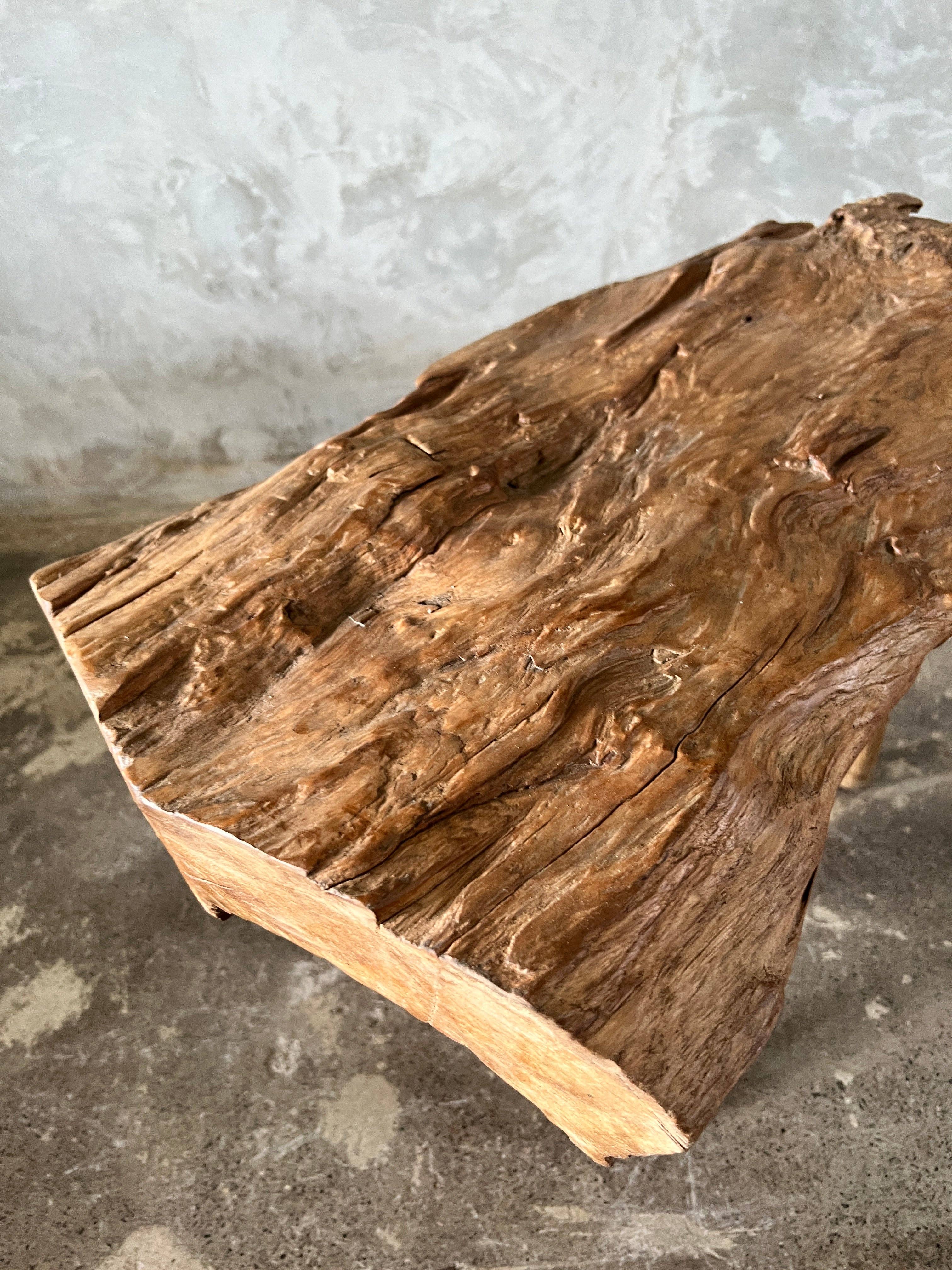 Office Objets - Venta al por mayor Bancos - Banco pequeño de teca asiática rubia con cuatro patas - Sembilan6