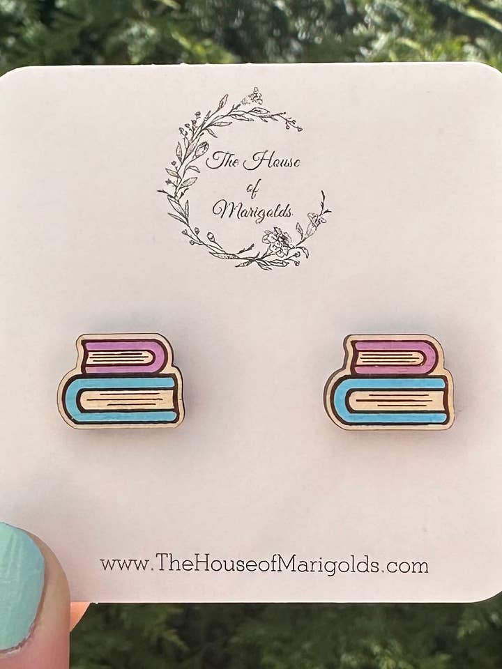 Pendientes Book Sud, pendientes para leer, para amantes de los libros para venta al por mayor de The House of Marigolds