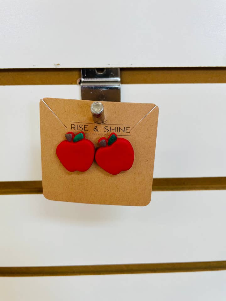 Apple studs for wholesale by Rise and Shine Creations