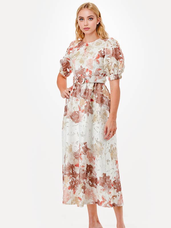 ABITO ALL'UNCINETTO STAMPA PUFF SLV per la vendita all'ingrosso da parte di Dear Daisy