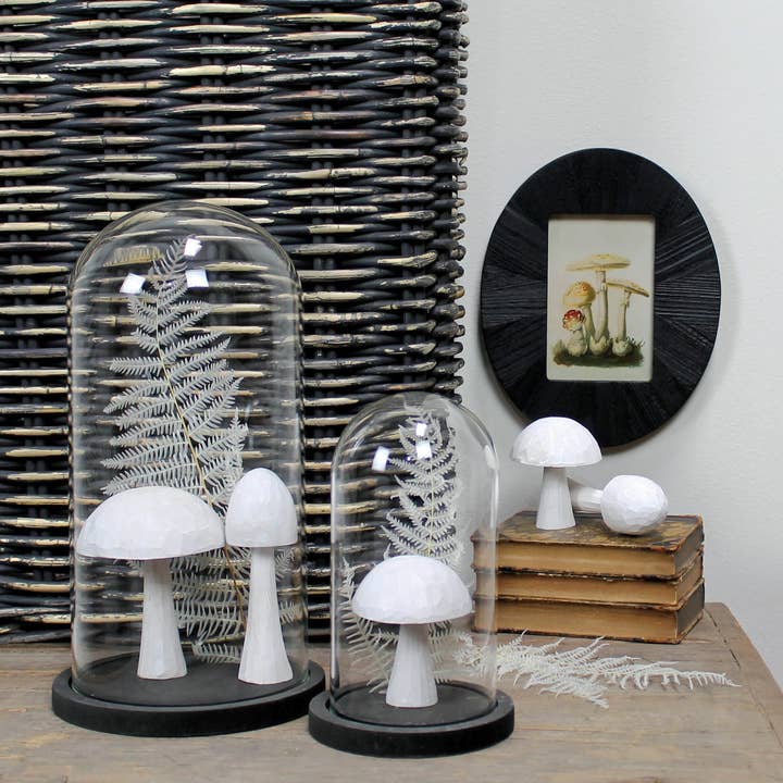 HomArt - Wholesale Decorative Tabletop Object - Mushrooms, Wood - Set of 3