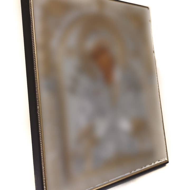 Icono de San Demetrio, hecho a mano en plata 999, icono ortodoxo griego de San Demetrio, arte bizantino para colgar en la pared sobre madera, placa religiosa de regalo para venta al por mayor de TheHolyArt
