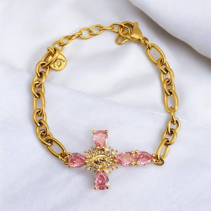 Huracan - Vendita all'ingrosso Braccialetto con ciondolo/pendente - Bracciale Themis Rosa1