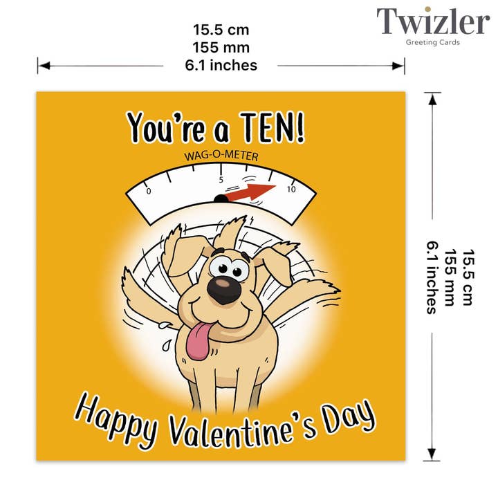 Twizler Ltd - Vendita all'ingrosso Biglietti per San Valentino - Divertente biglietto di San Valentino dal cane
