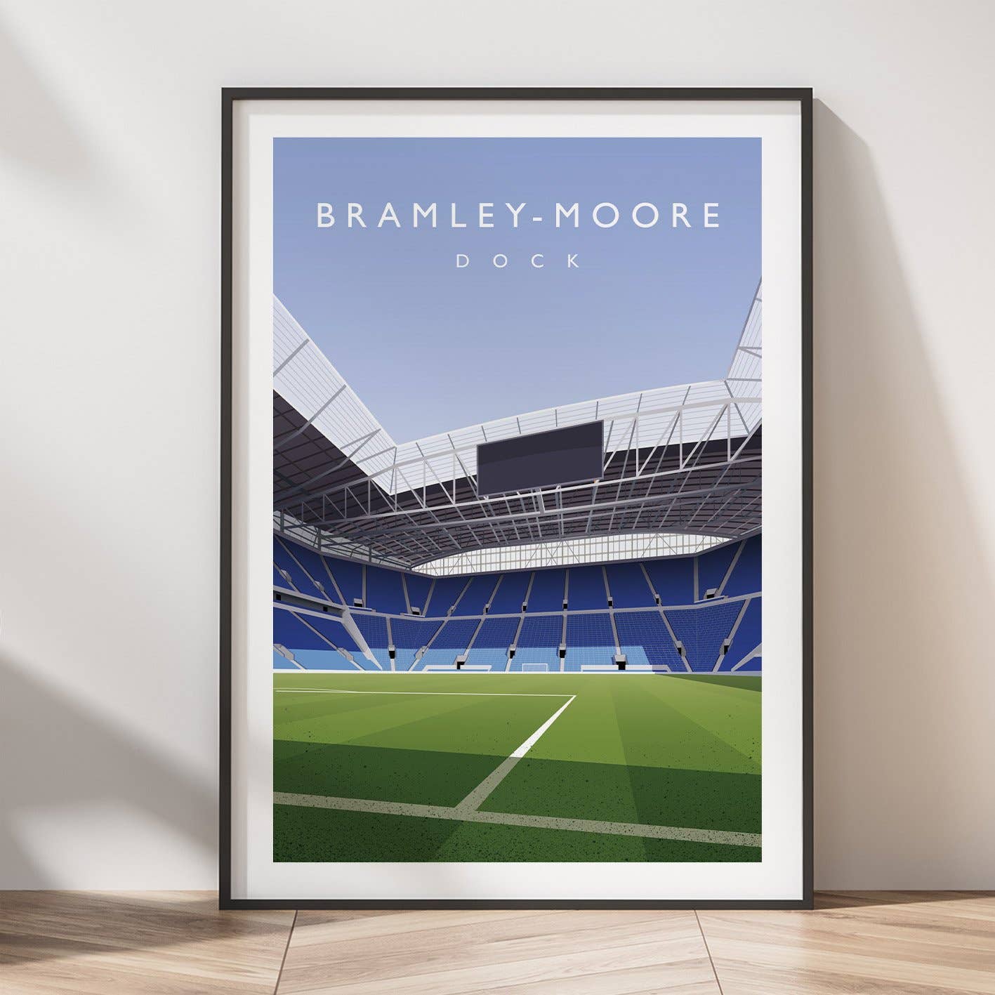 Matthew J I Wood Design & Illustration - Vendita all'ingrosso Poster - Poster dello Stadio Everton Bramley-Moore Dock3