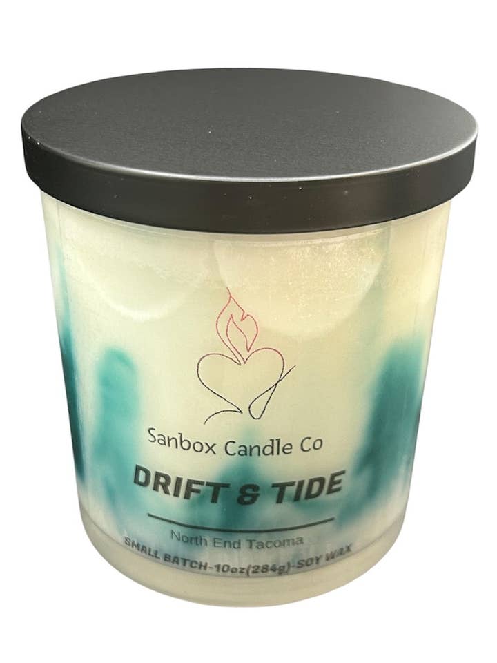 Puget Sound DRIFT & TIDE - 10 oz Soy Candle for wholesale by Sanbox Candle Co
