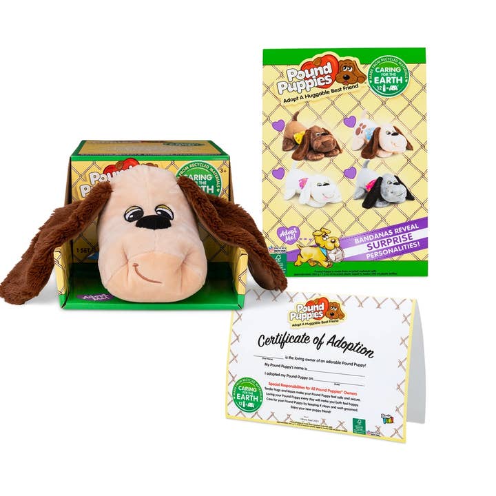 Pound Puppies Classic - Tan / Sleepy (Eco Friendly) for wholesale by Basic Fun! UK