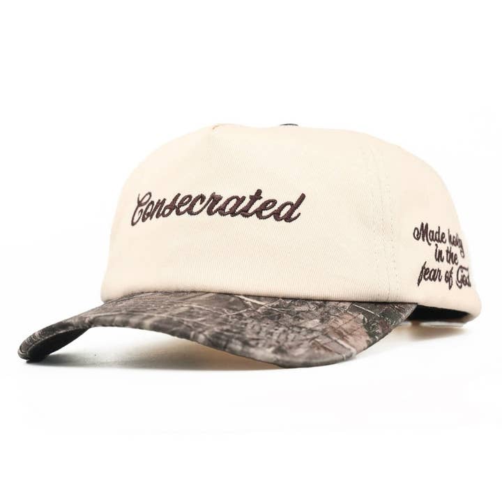 CONSECRATED UNSTRUCTURED Premium SnapBack - Cream/Malta Woodland Camo for wholesale by Malta Apparel LLC