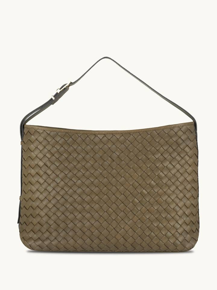 The Holly Olive Leather Bag for wholesale by Apatchy London