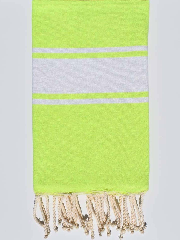 Fouta clássico verde fluorescente muito claro por atacado de Fouta Tunisia