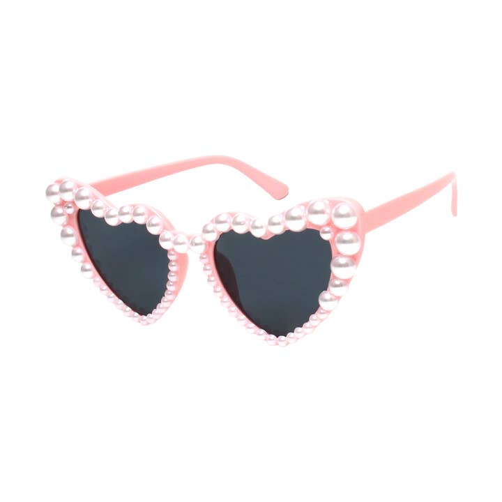 V by Vye Eyewear - Wholesale Sunglasses - Women's - Pearl Heart Pink Sunglasses0