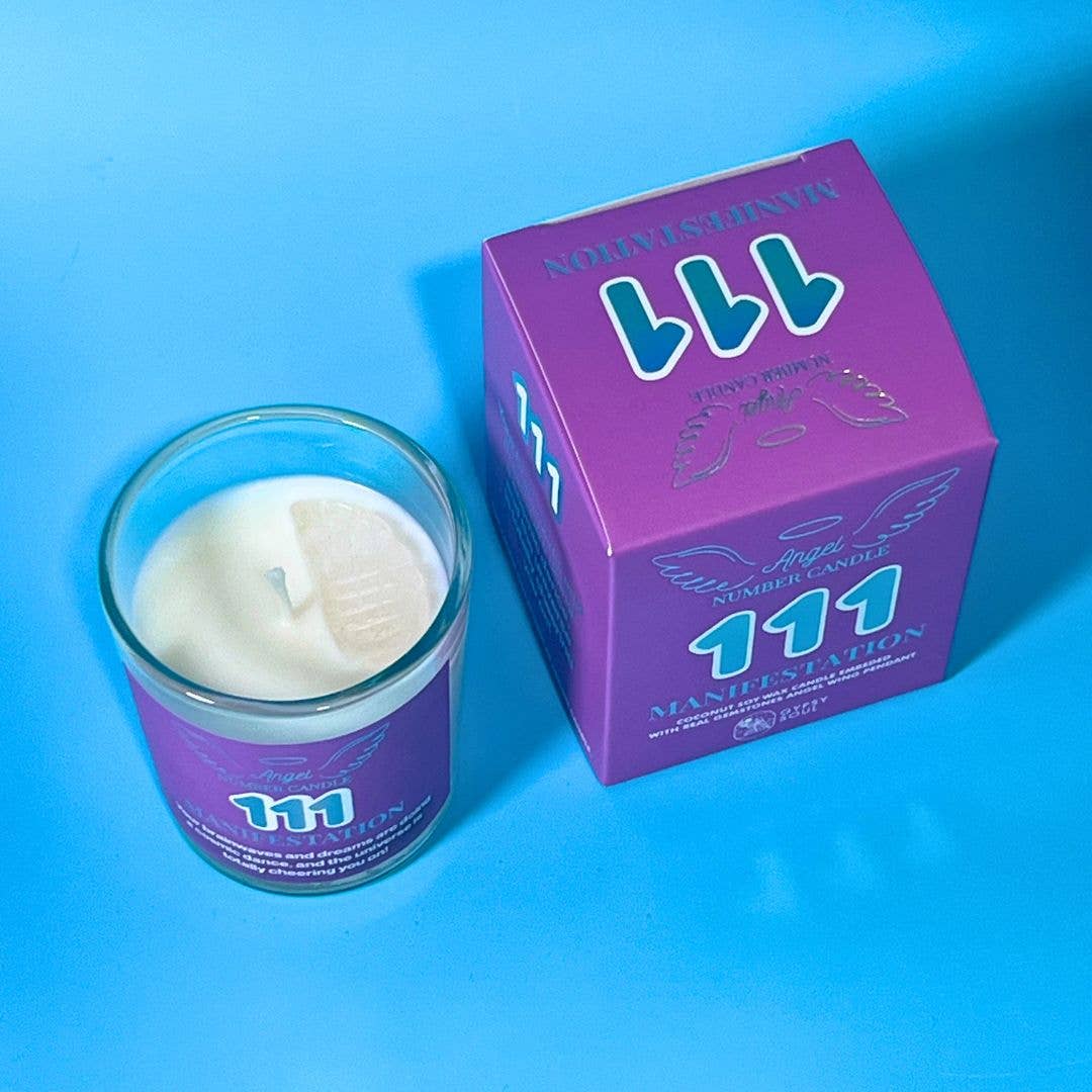 Gypsy Soul - Vente Bougie en bocal - Bougie Lotion Numéro d'Ange avec Pendentif Ange Pierre Précieuse Aile6