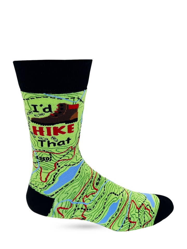 Fabdaz - Wholesale Socks - Men's - I'd Hike That Men's Novelty Crew Socks1