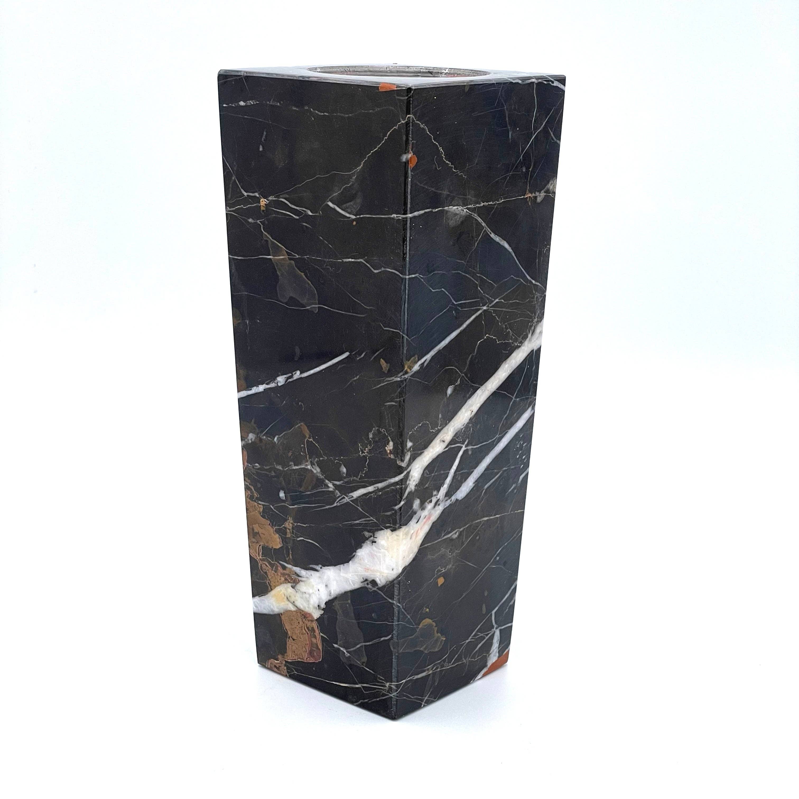 Page Imports - Wholesale Vase - 8" Square Vase in Marble and Onyx8