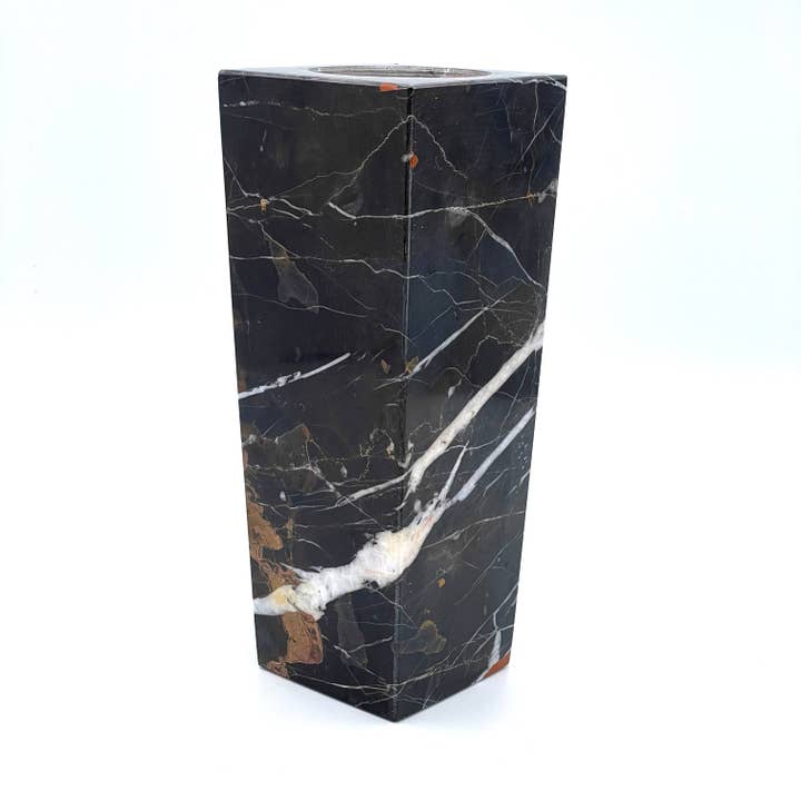 Page Imports - Wholesale Vase - 8" Square Vase in Marble and Onyx8